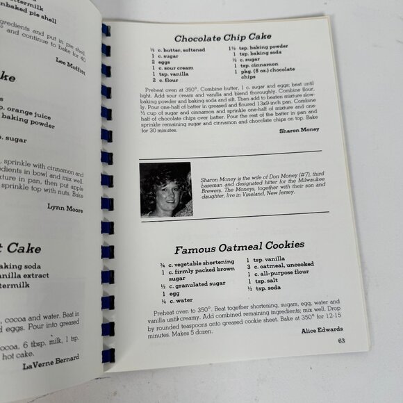 1983 Milwaukee Brewers Wives Cookbook Signed by 11 Vtg MLB Recipes What's Cookin - Picture 9 of 13